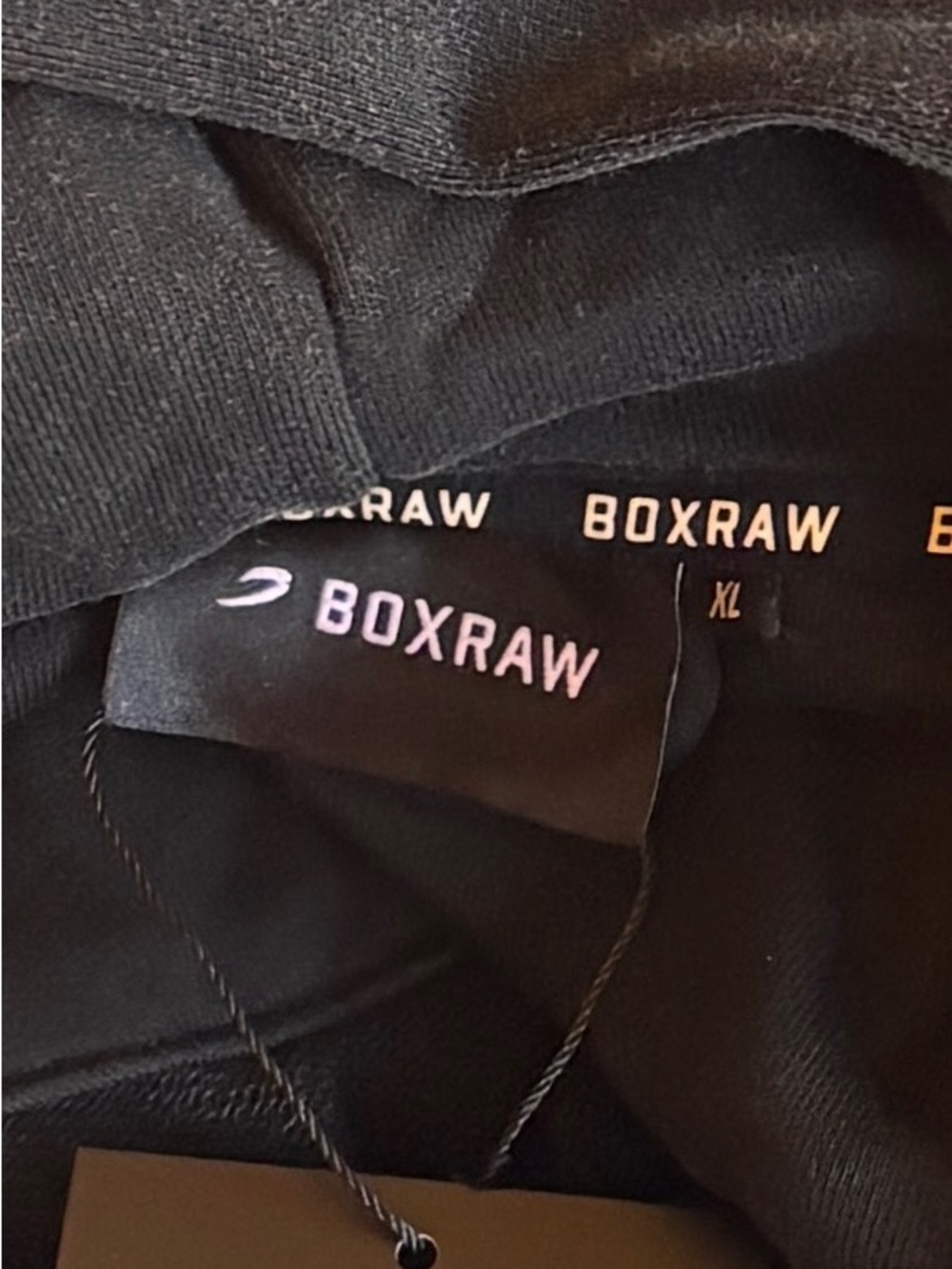 Boxraw Black Oversized Hoodie, French Terry Women's Pullover XL NWT - Picture 5 of 10